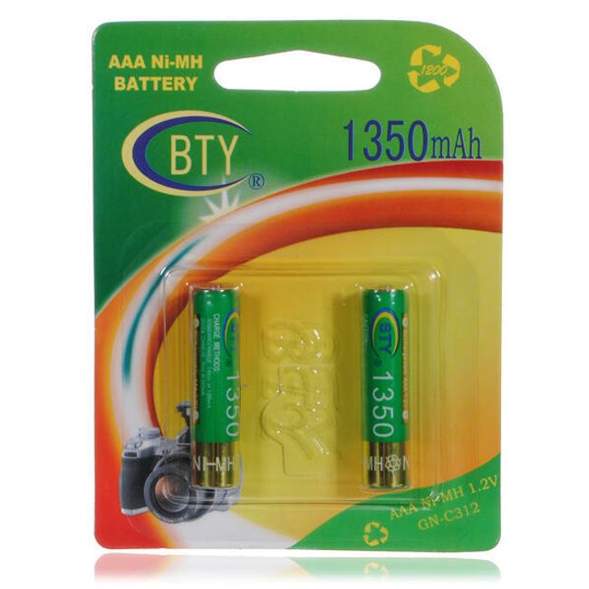 Nabíjecí tužkové AAA baterie BTY 1350mAh - 2ks 1