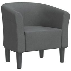 Клубен стол тъмно сив текстил ZO_356430