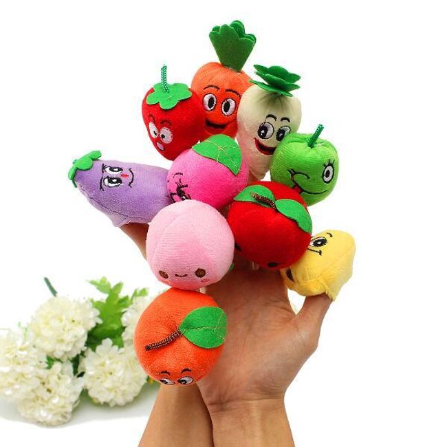 Maňásci v podobě ovoce a zeleniny - 10 kusů 1