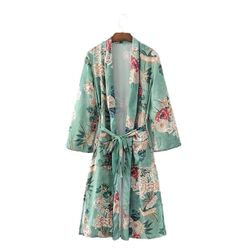 Halat de baie pentru femei cu model floral - 3 mărimi