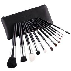 Sada štětců na make-up s přírodními štětinami - 12 ks