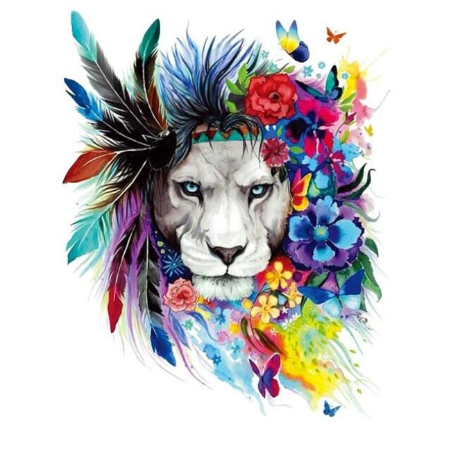 Щампа на дрехи - цветен лъв 1