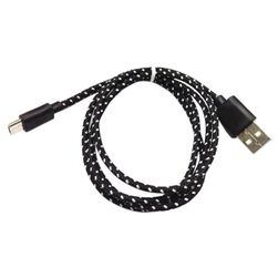Cablu USB tricotat cu conector Micro USB - 1 m / diverse culori