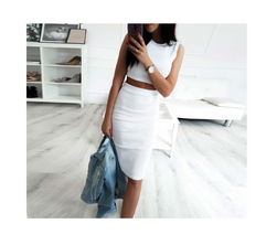 Crop top a sukně