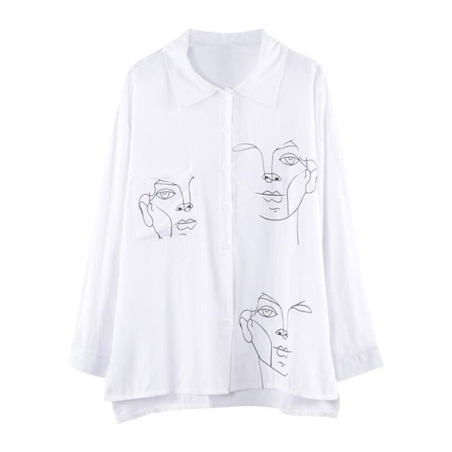 Stílusos női ing nyomtatással - 2 színben 1