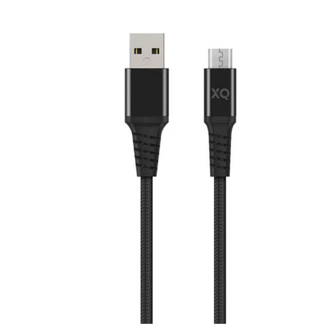 NP Bawełniany kabel w oplocie micro USB - USB - A 2.0 20 czarny ZO_244864 1