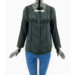 Ženska bluza s Cherry Paris čipkom, crna, veličine XS - XXL: ZO_c33fc842-38bc-11ec-b590-0cc47a6c9c84