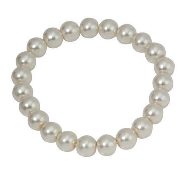 Dámský náramek z nepravých perel bílý 1