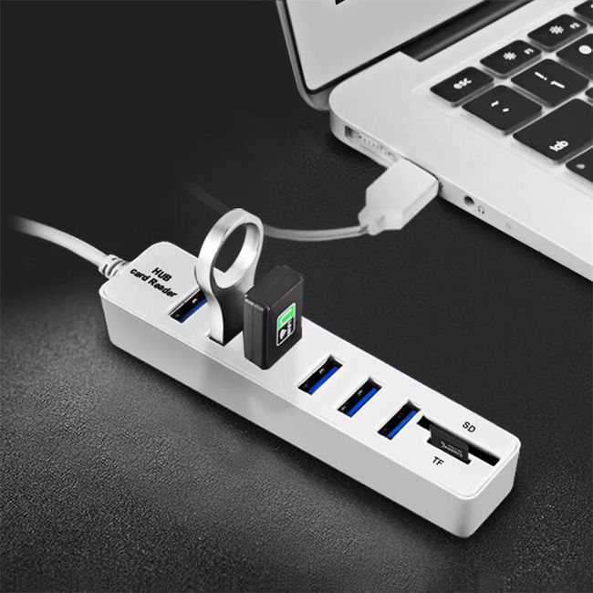 USB hub a čtečka paměťových karet - 2v1 1