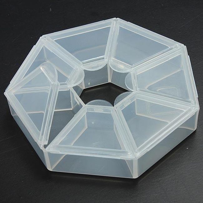 Plastikowe pudełko na drobiazgi - 7 przegródek 1