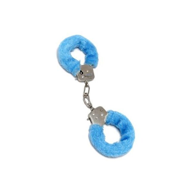Pluszowe kajdanki w kolorze niebieskim ZO_9968-M6666 1