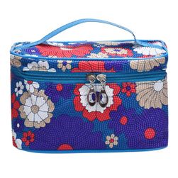 Kozmetična torbica s cvetličnim potiskom
