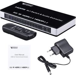 HDMI 2.0 Switch 4 Port 4K@60Hz HDCP 2.2 ARC 3D ZO_BE1700791