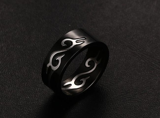 Férfi gyűrű - fekete 1