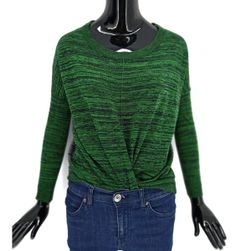 Дамски пуловер KERISMA, зелен - сив, размери XS - XXL: ZO_924d2f06-8b70-11ed-abbc-664bf65c3b8e