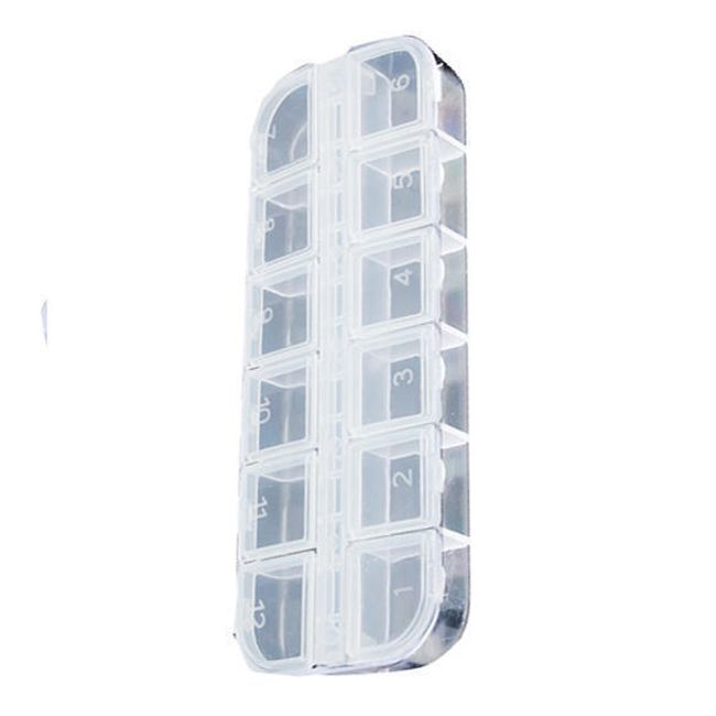 Cutie de depozitare cu 12 compartimente - transparentă 1