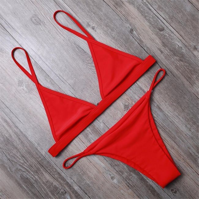 Ženski bikini s preprostim dizajnom - 5 barv 1