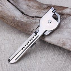 Multifunkční přívěsek na klíče se šroubovákem a nožíkem