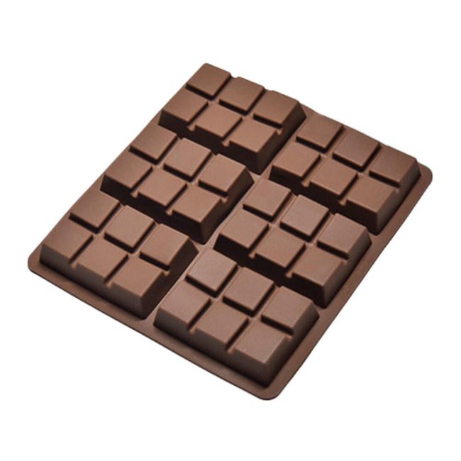 Forma din silicon - patratele de ciocolata 1