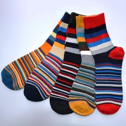 Pánské ponožky pruhované - 5 párů