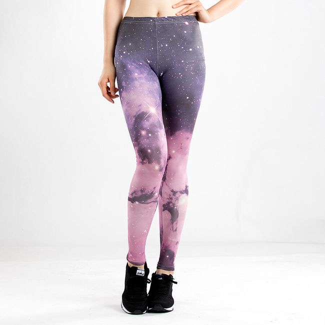 Ženske hlače Space Leggings - Vijolična Iridescent 1