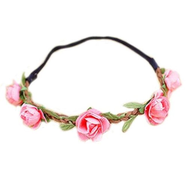 Kvetinová čelenka s ružičkami - 8 farieb 1