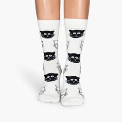 Дамски високи чорапи с котки - 4 чифта