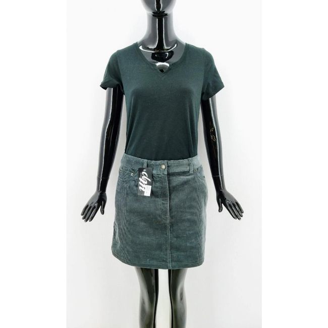 Dámska módna manšestrová sukňa Demina, sivá, Textilné veľkosti CONFECTION: ZO_ffb36ce8-371d-11ec-918b-0cc47a6c9c84 1