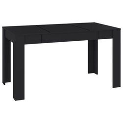 Étkezőasztal fekete 140 x 74,5 x 76 cm forgácslapból ZO_804203-A