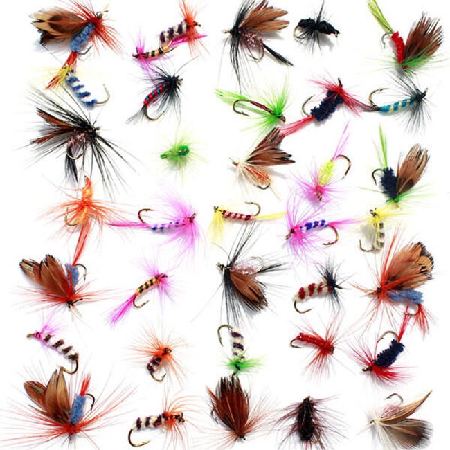 Цветни риболовни мухи - комплект от 36 бр 1