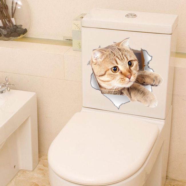 3D samolepka na záchod - zvířátka 1