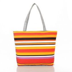 Dámská kabelka s barevnými proužky
