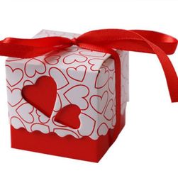 Кутии за подаръци със сърца - 50 бр.