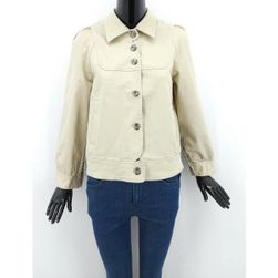 Damska kurtka dżinsowa Paris, beżowa, Rozmiary XS - XXL: ZO_51382-T2