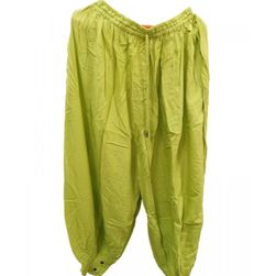 Damskie luźne spodnie - jasnozielone, rozmiary XS - XXL: ZO_270092-L