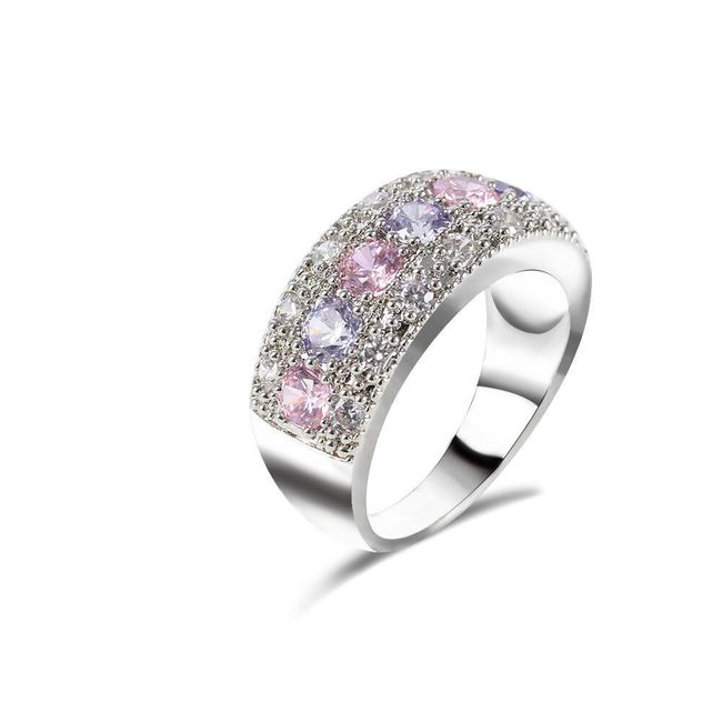 Dámsky prsteň s fialovými kameňmi 1