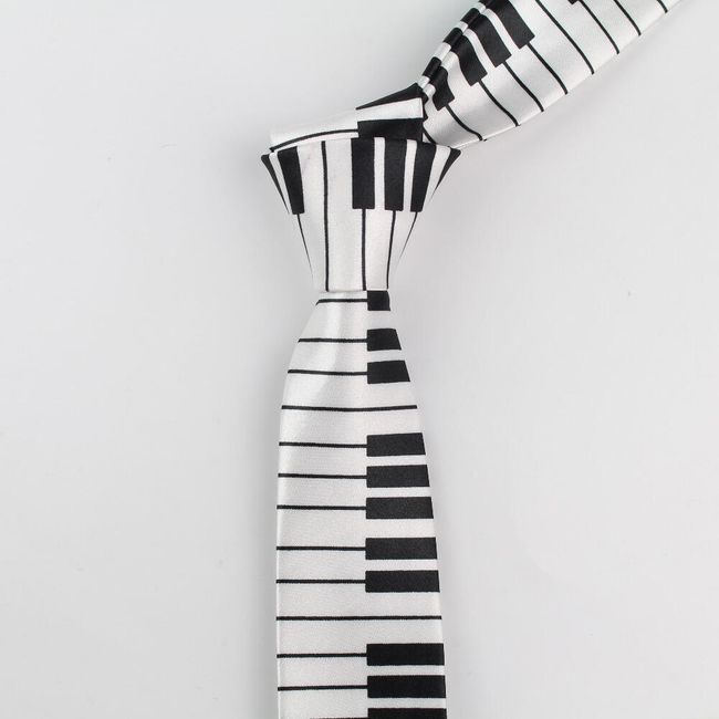 Pánská kravata s hudebními motivy - 16 variant 1