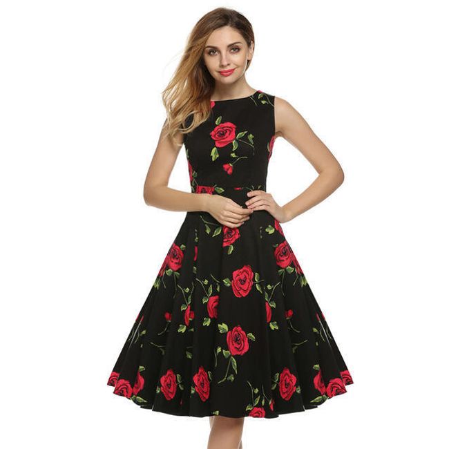 Kwiatowa sukienka w swingowym stylu - 21 wariantów 1