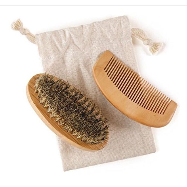 Beard brush and comb C04 1