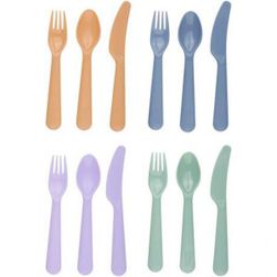 Plastični set pribora za jelo 12 komada - nasumična boja ZO_XDED002069