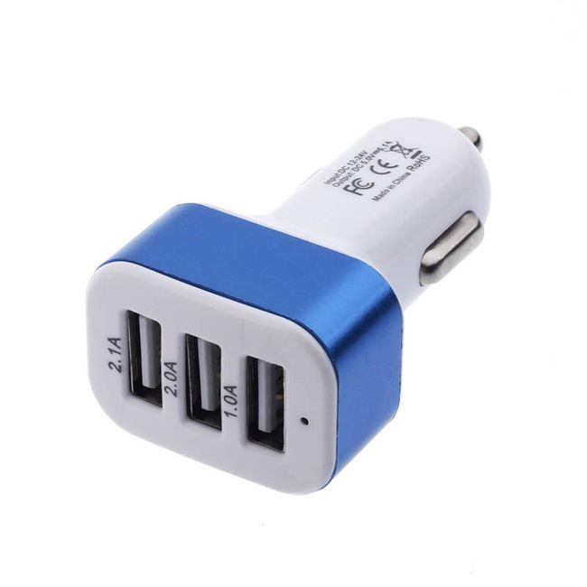 Универсално зарядно за кола - 3 USB порта 1