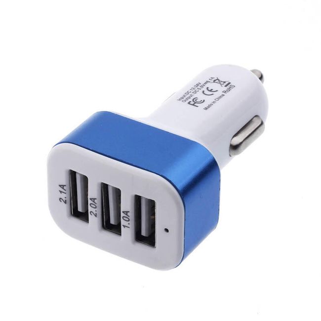 Univerzální nabíječka do autozapalovače - 3 USB porty 1