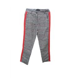 Dámske teplé nohavice s červeným pruhom, veľkosti XS - XXL: ZO_265898-2XL