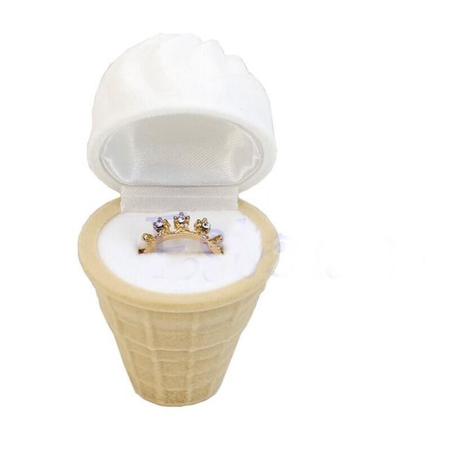 Cutie inel - cornet de înghețată 1