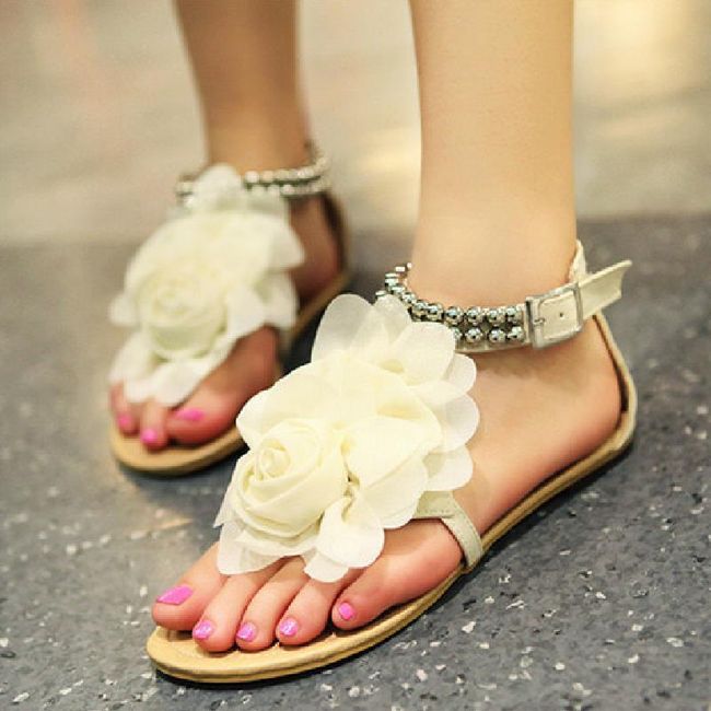 Ženske sandale sa cvijetom - 3 boje 1