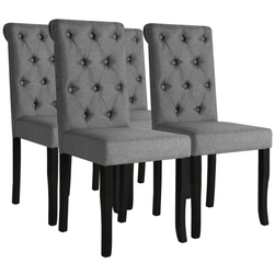 Blagovaonske stolice 4 komada štof tamno sive boje ZO_245515-A