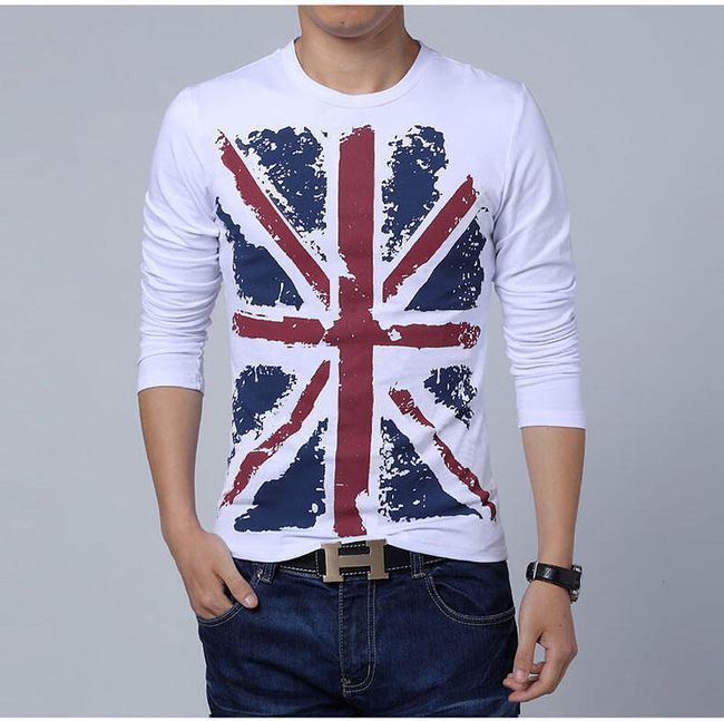 Pánské tričko s britskou vlajkou - 4 druhy střihů 1