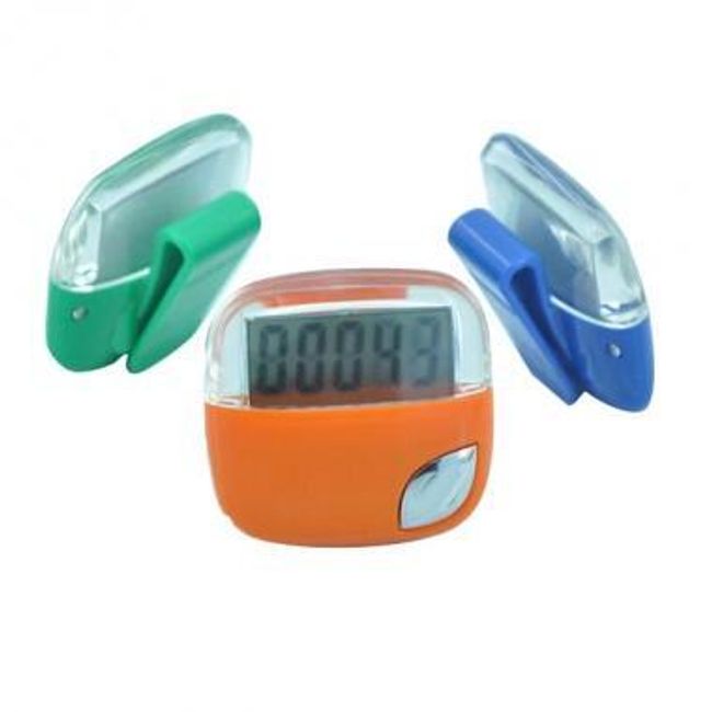 Dizajnový pedometer s veľkým displejom - v 4 farbách 1