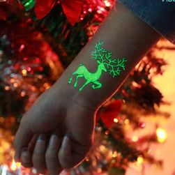 Tatuaj temporar de Crăciun cu strălucire în întuneric - 4 variante