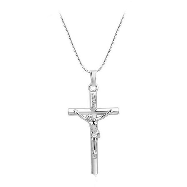 Působivý náhrdelník s Ježíšem na kříži 1